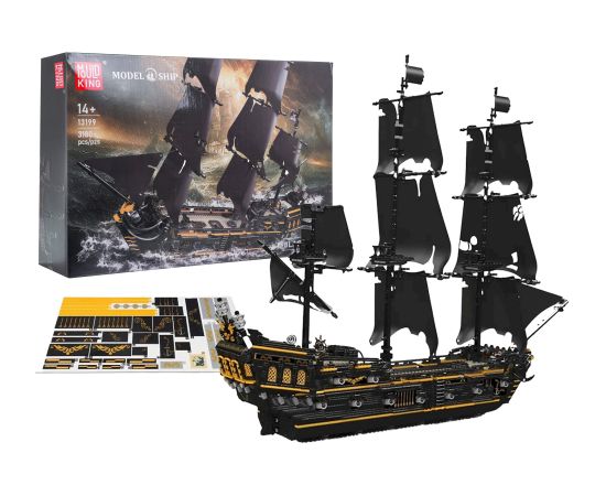 RoGer Pīrātu Kuģa Konstruktora Komplekts Black Pearl 3180gab Konstruktori 