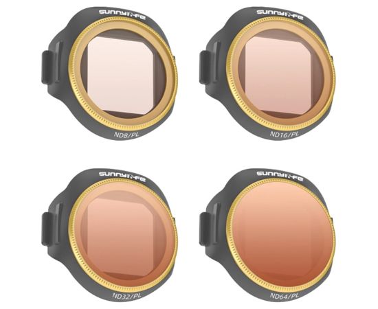 Set of 4 Sunnylife ND8/PL + ND16/PL + ND32/PL + ND64/PL filters for MINI 5 Pro Sporta kameru aksesuāri