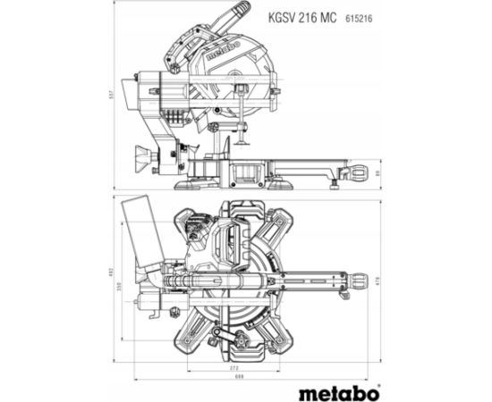 METABO.PIŁA UKOŚ.KGSV 216 MC Jaunumi -Dārzam