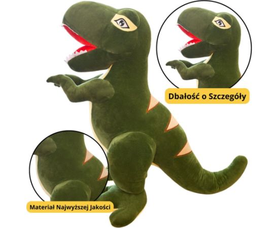 Leantoys Pluszowa Maskotka Przytulanka Dinozaur Tyranozaur Zielony 35cm Mīkstās rotaļlietas