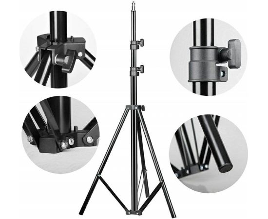 RoGer V7 Universāls Tripod Statnis priekš Selfie ar 3 toņu LED lampu 2.1m Telefonu Stabilizatori