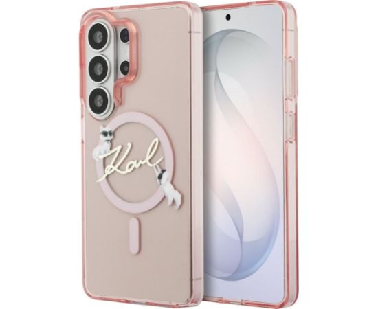 Karl Lagerfeld   KARL LAGERFELD case for SAMSUNG S26 Ultra KLHMS26L5HKSCAP (Magnetic IML KC Script) pink Neoriģinālie Maciņi