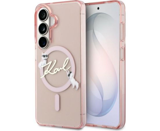 Karl Lagerfeld   KARL LAGERFELD case for SAMSUNG S26 KLHMS26S5HKSCAP (Magnetic IML KC Script) pink Neoriģinālie Maciņi