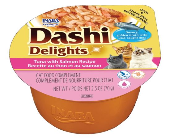 INABA CAT DASHI DELIGHTS TUNA WITH SALMON 70g Консервы кошек