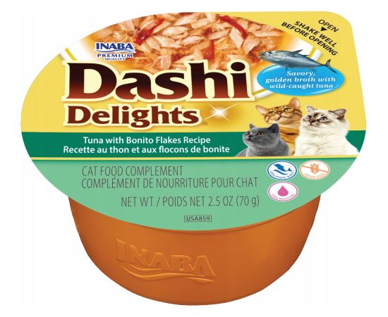 INABA CAT DASHI DELIGHTS TUNA WITH BONITO 70g Консервы кошек
