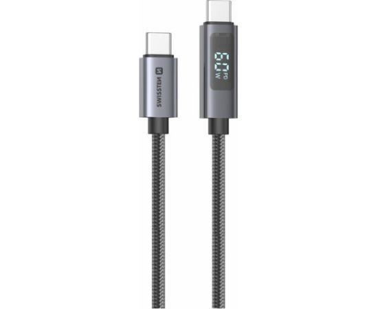 Swissten LCD Кабель 60W USB-C - USB-C 1m Дата USB-кабели