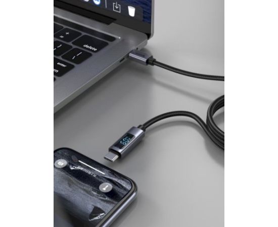 Swissten LCD Кабель 60W USB-C - USB-C 1m Дата USB-кабели