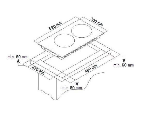 Electric hob Schlosser Iebūvējama virsma - Keramika