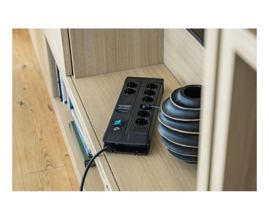 Brennenstuhl Premium-Line 8-way power strip Duo black, 3 meters, 60,000A surge protection Strāvas pagarinātāji