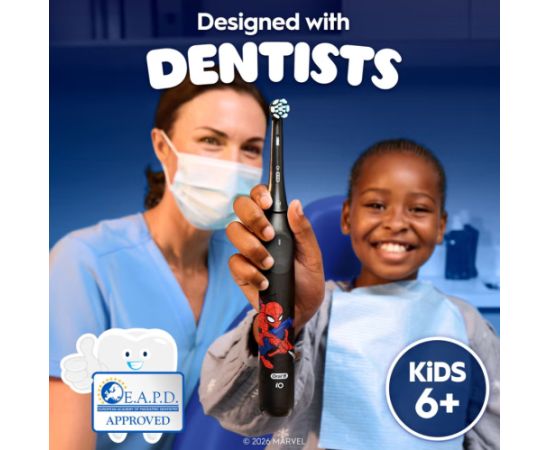 Oral-B Electric Toothbrush with Travel Case, 6Y+ iO Kids Marvel Spiderman Rechargeable For kids Number of brush heads included 1 Number of teeth brushing modes 3 Elektriskās zobu birstes, irigatori