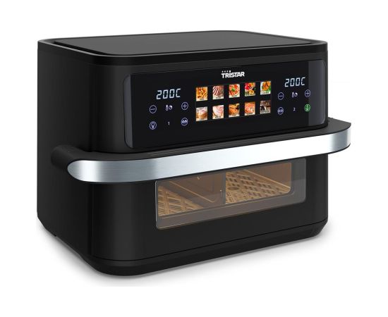 Tristar Dualzone Flex Airfryer FR-9078 Power 2800 W Capacity 10 L Hot air technology Black Karstā Gaisa Katli (AirFryer)