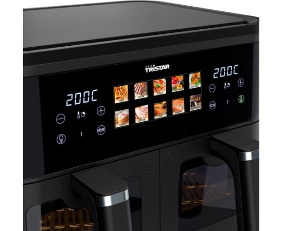 Tristar Double Basket Airfryer FR-9075 Power 2500 W Capacity 9 L Hot air technology Black Karstā Gaisa Katli (AirFryer)
