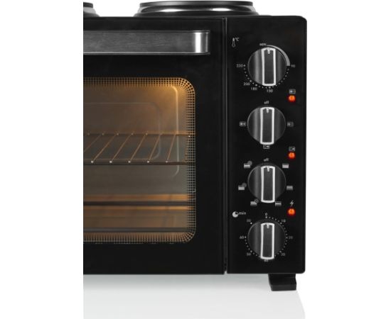 Tristar Convection Oven with 2 Hot Plates OV-3670 35 L 3200 W Black Mini cepeškrāsnis un virsmas
