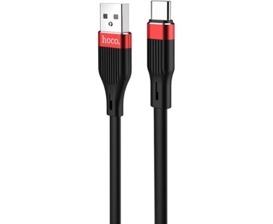 USB cable Hoco U72 Type-C 1.2m silicone black Data USB kabeļi