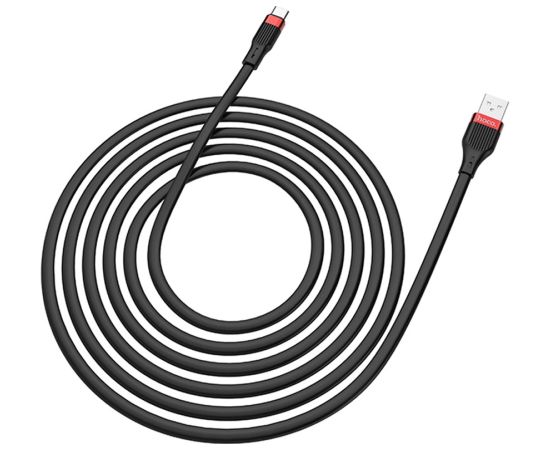 USB cable Hoco U72 Type-C 1.2m silicone black Data USB kabeļi