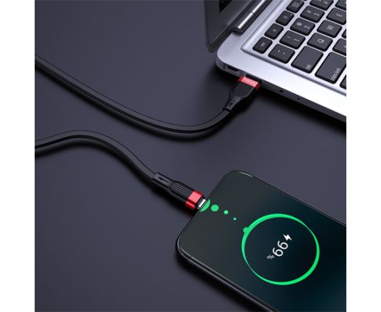 USB cable Hoco U72 Type-C 1.2m silicone black Data USB kabeļi