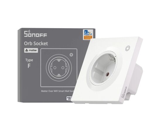 Sonoff WS01TPF-E WiFi Smart Wall Socket (Type F) Viedās rozetes