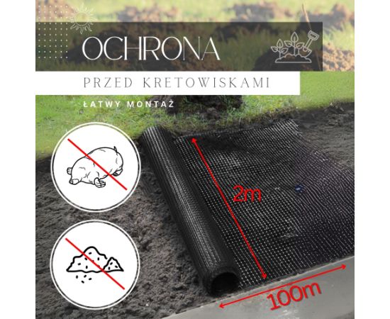 Springos Сетка против кротов Springus AN0011 45г/м2 2х100 м Защитная экипировка