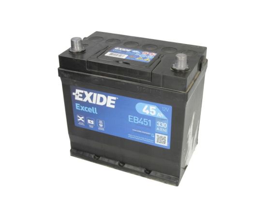 45Ah 330A akumulators EXIDE EB451 220x135x225+- Akumulatori