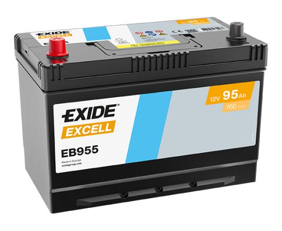 95Ah 760A akumulators EXIDE EB955 306x173x222+- Akumulatori