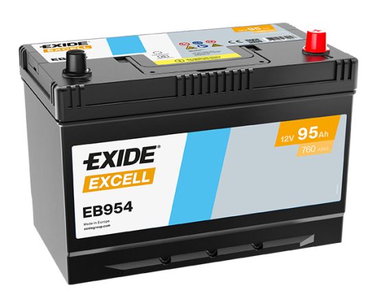 95Ah 760A akumulators EXIDE EB954 306x173x222-+ Akumulatori