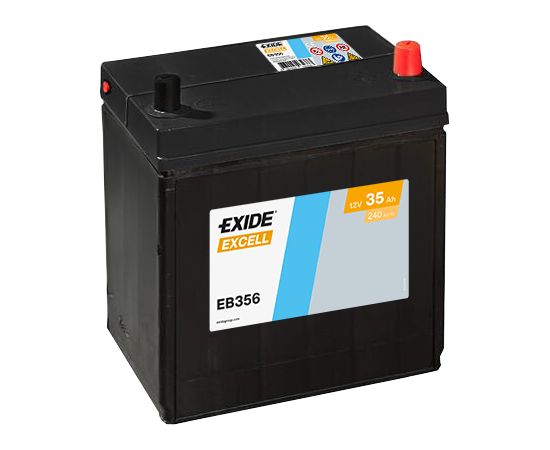 35Ah 240A akumulators EXIDE EB356 187x127x220-+ Akumulatori