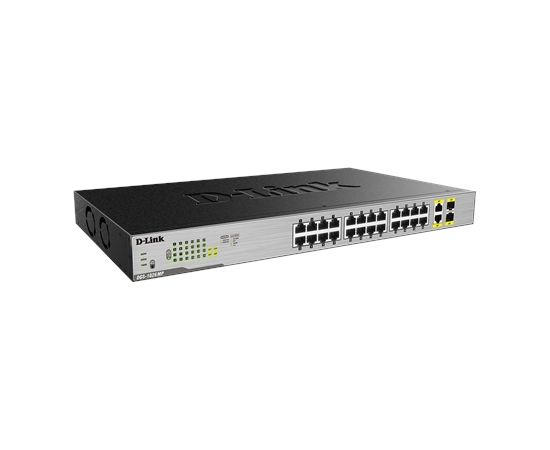 D-Link Switch DGS-1026MP Unmanaged, Rack mountable, 1 Gbps (RJ-45) ports quantity 24, SFP ports quantity 2, PoE/Poe+ ports quantity 24, Power supply type Single