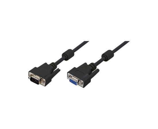 Logilink VGA extension cable male female 1.8 m, Black