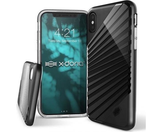 xdoria XD460866 Revel Lux Case for iPhone X (Black Rays)