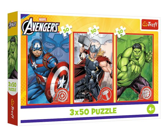 TREFL AVENGERS Комплект пазлов, 3x50 шт. Пазлы