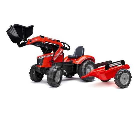 Falk FALK Traktor Massey Ferguson Czerwony na Pedały z Przyczepką od 3 Lat Новости - Детские товары