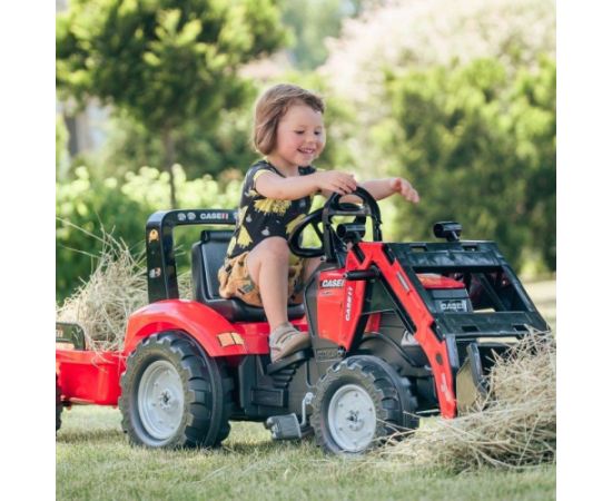 Falk FALK Traktor Case na Pedały z Łyżką i Przyczepką Czerwony od 3 Lat Новости - Детские товары