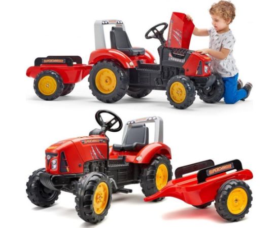 Falk Traktorek na Pedały otwierany Red Supercharger od 3 lat Новости - Детские товары