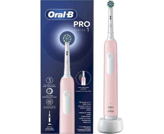 Oral-B Pro Series 1 Cross Action Elektriskā zobu birste Pink Elektriskās zobu birstes, irigatori