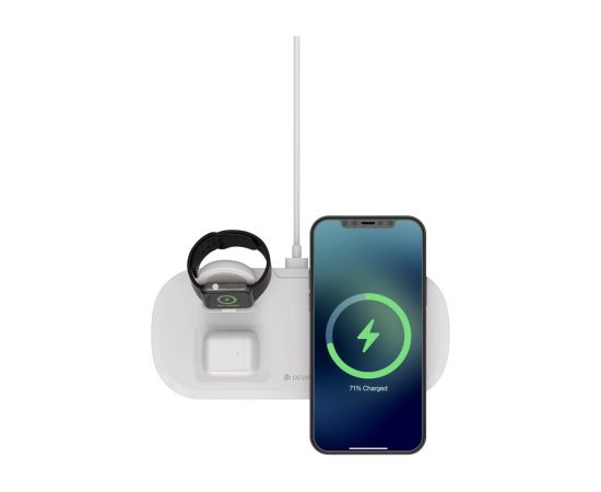 Devia Wireless Charger Bezvadu Lādētājs 3in1 / Viedtālrunim / Apple Watch / Austiņām / USB Bezvadu telefonu lādētāji