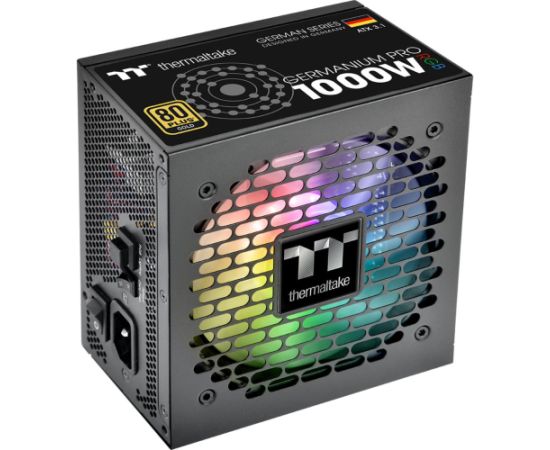 Thermaltake Germanium Pro RGB 1000W (black, 1x 12-pin high power GPU, 4x PCIe, cable management, 1000 watts) Блоки питания