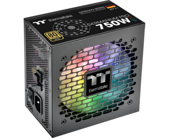Thermaltake Germanium Pro RGB 750W (black, 1x 12-pin high power GPU, 4x PCIe, cable management, 750 watts) Блоки питания