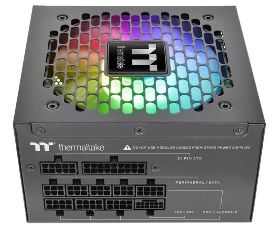 Thermaltake Germanium Pro RGB 750W (black, 1x 12-pin high power GPU, 4x PCIe, cable management, 750 watts) Блоки питания