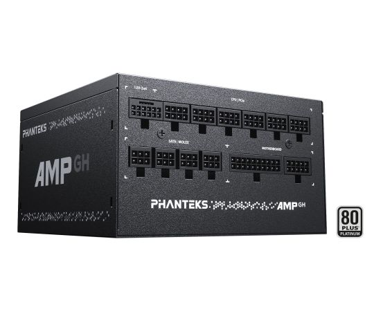 Phanteks AMP GH 1000W ATX3.1 Black (black, 1x 12-pin high power GPU, 3x PCIe, cable management, 1000 watts) Datoru barošanas bloki