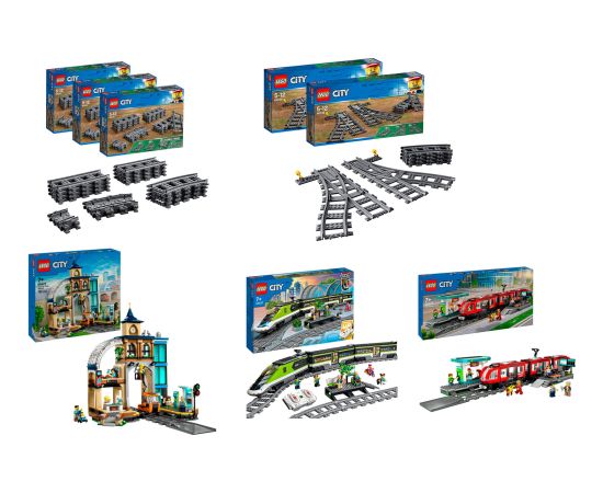 LEGO City Train Station Complete Set Bundle Konstruktori 