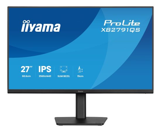 Iiyama ProLite XB2791QS-B1 (68.5 cm (27 inches), black (matt), QHD, IPS, HDMI, DP, speakers, height adjustment) LED / LCD мониторы