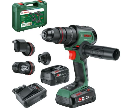 Bosch Powertools cordless combi drill driver AdvancedImpact 18V-80 QuickSnap (green, 2x Li-ion batteries 2.0Ah + 4.0Ah, case, POWER FOR ALL ALLIANCE) Новинки Для дома и сада 
