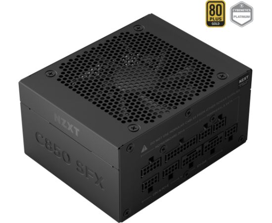 NZXT C850 SFX Black (black, 1x 12-pin high power GPU, 3x PCIe, cable management, 850 watts) Datoru barošanas bloki