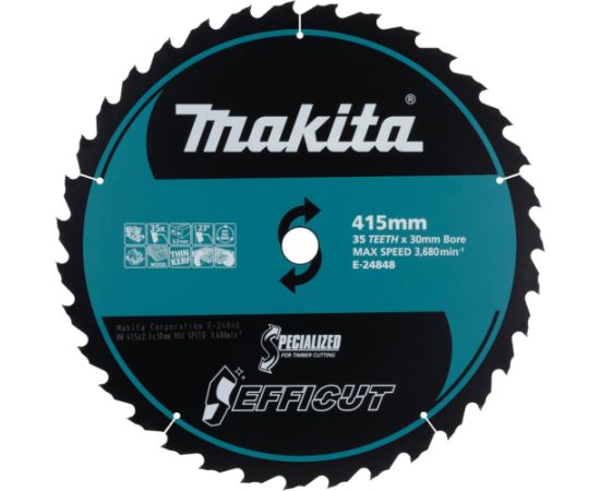 Makita circular saw blade EFFICT E-24848, Ř 415mm, 35Z (bore 30mm, for cordless hand-held circular saws) Новинки Для дома и сада 