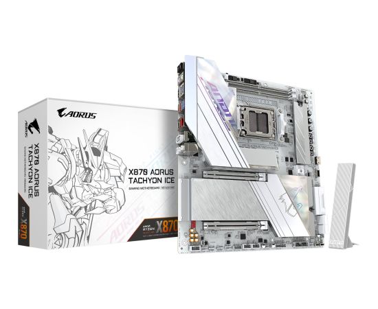 Gigabyte X870 A Tachyon ICE AMD AM5 ATX Motherboard White Материнские платы