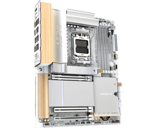 Gigabyte X870E AERO X3D Wood AMD AM5 ATX Motherboard Silver Wood Mātes plates