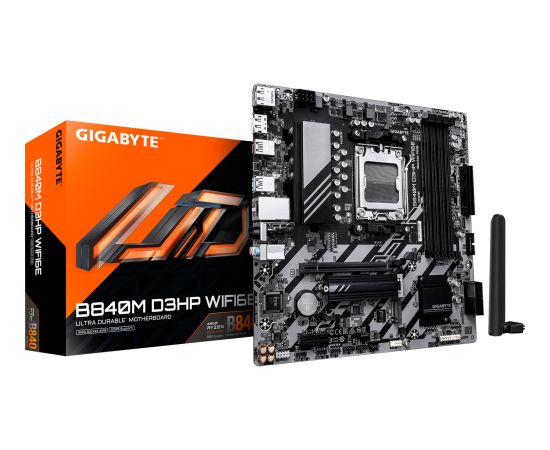 Gigabyte B840M D3HP WiFi6E AMD AM5 Micro-ATX Motherboard Материнские платы