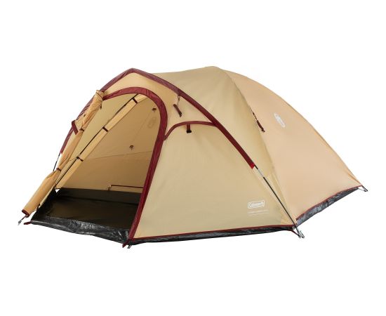 Coleman Darwin 4 Plus Summer Camping Tent 4 Person Beige Dark Red Jaunumi - Sports