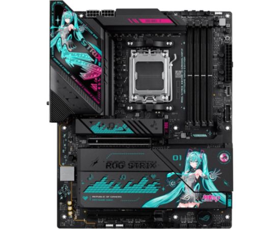 ASUS ROG STRIX X870E-H Gaming Hatsune Miku Edition AMD AM5 ATX Motherboard Mātes plates