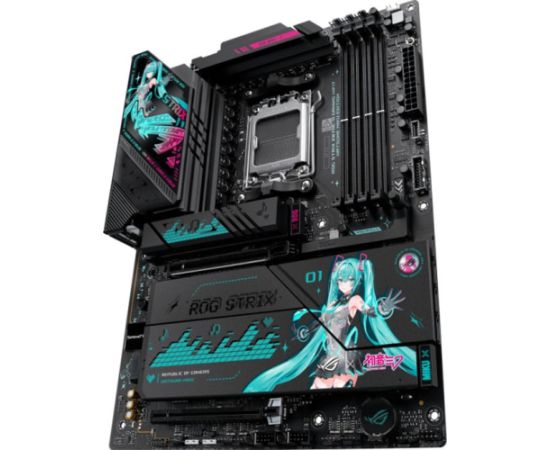 ASUS ROG STRIX X870E-H Gaming Hatsune Miku Edition AMD AM5 ATX Motherboard Mātes plates